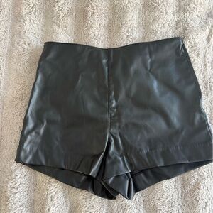 H&M Black Leather Short - runs small